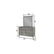Full 4PC Modern Style Storage Bedroom Set Made with Wood in Gray