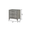 Full 4PC Modern Style Storage Bedroom Set Made with Wood in Gray