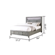 Full 5PC Modern Style Storage Bedroom Set Made with Wood in Gray