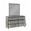 Full 5PC Modern Style Storage Bedroom Set Made with Wood in Gray