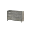 Full 5PC Modern Style Storage Bedroom Set Made with Wood in Gray