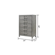 Full 5PC Modern Style Storage Bedroom Set Made with Wood in Gray