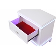Modern Style 2-Drawer Nightstand Made with Wood and LED in Milky White