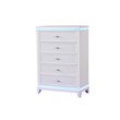 Modern Style Queen 5PC Bedroom Set Made with Wood in Milky White