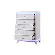 Modern Style Queen 5PC Bedroom Set Made with Wood in Milky White