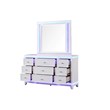 Modern Style Queen 5PC Bedroom Set Made with Wood in Milky White