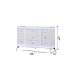 Modern Style Queen 5PC Bedroom Set Made with Wood in Milky White