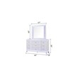 Modern Style Queen 5PC Bedroom Set Made with Wood in Milky White