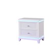 Modern Style Queen 5PC Bedroom Set Made with Wood in Milky White