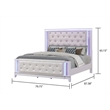Modern Style King 5PC Storage Bedroom Set Made with Wood in Milky White