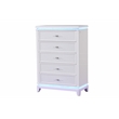 Modern Style King 5PC Storage Bedroom Set Made with Wood in Milky White