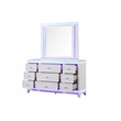 Modern Style King 5PC Storage Bedroom Set Made with Wood in Milky White