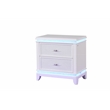Modern Style King 5PC Storage Bedroom Set Made with Wood in Milky White