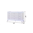 Modern Style 9-Drawer Dresser Made with Wood in White