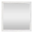 Denver Modern Style Square Mirror Made With Wood in Rustic Natural
