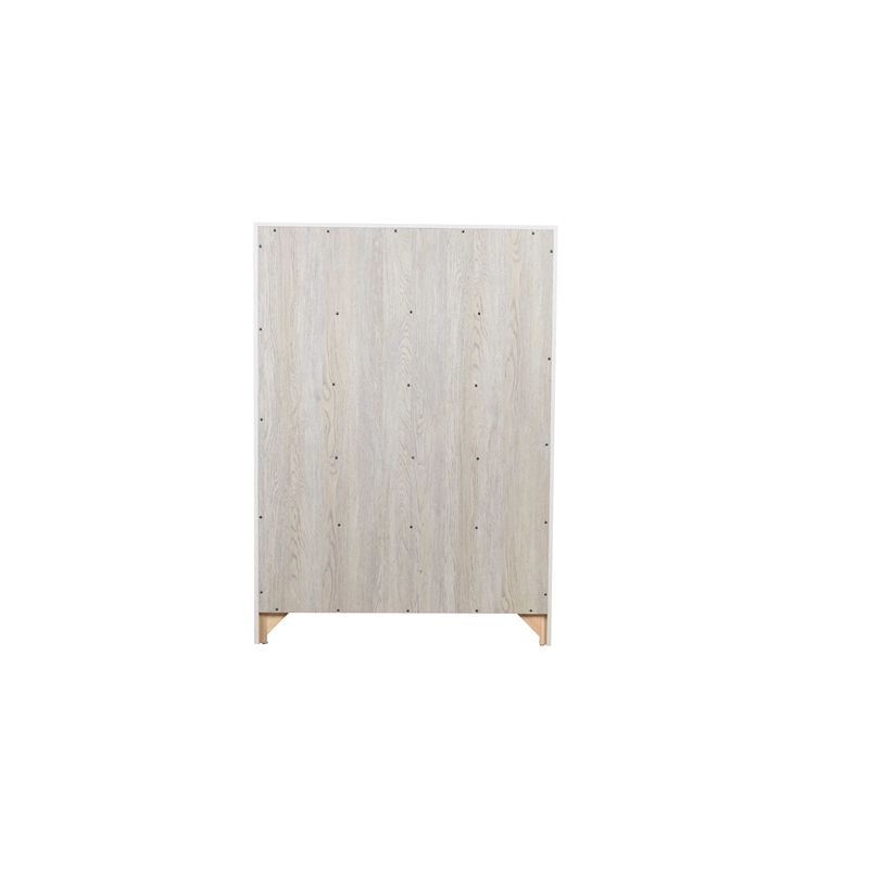 Denver Modern Style 5-Drawer Chest Made with Wood in Rustic Natural