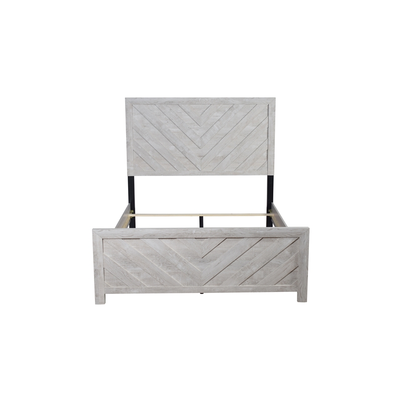 Denver Modern Style Queen Bed Made with Wood in Rustic Natural