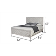 Denver Modern Style Queen Bed Made with Wood in Rustic Natural