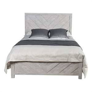 Denver Modern Style Queen Bed Made with Wood in Rustic Natural