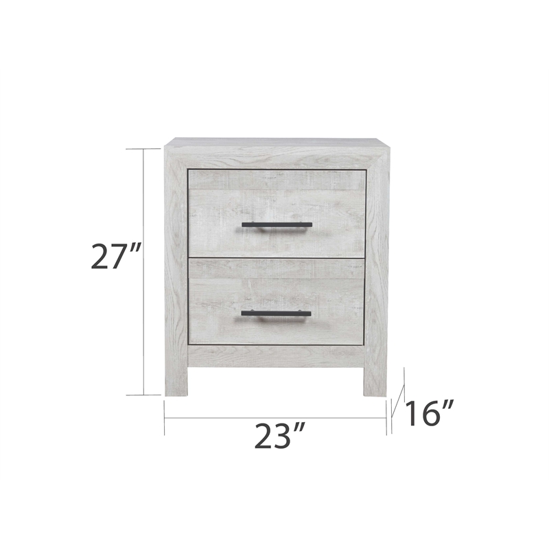Denver Full 4PC Modern Style Bedroom Set Made with Wood in Rustic Natural