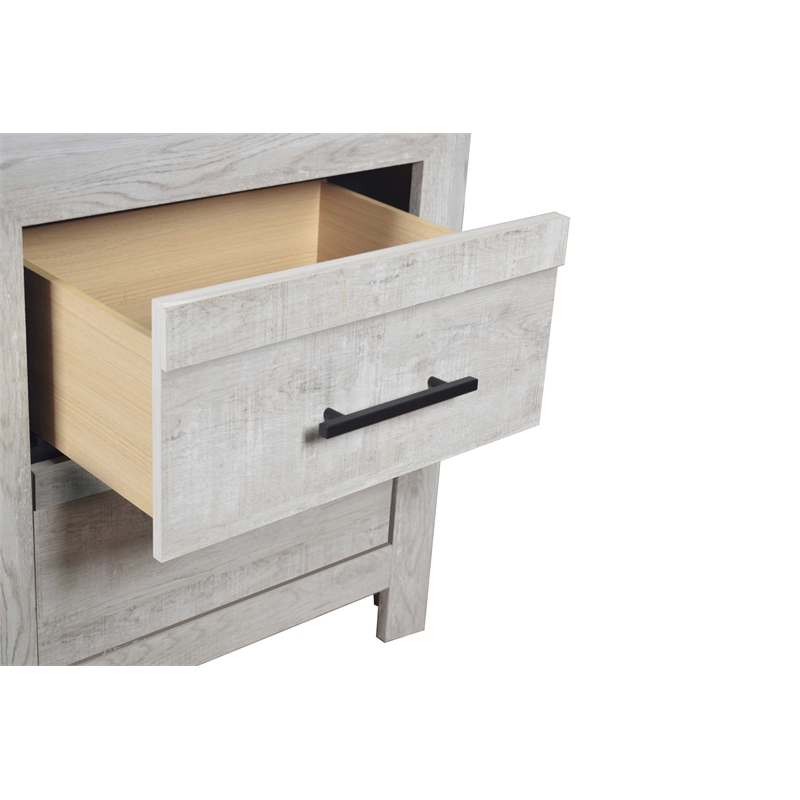 Denver Full 4PC Modern Style Bedroom Set Made with Wood in Rustic Natural