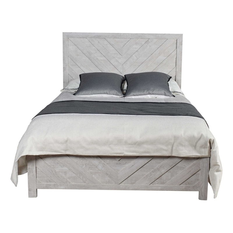 Denver Queen 4PC Modern Style Bedroom Set Made with Wood in Rustic Natural