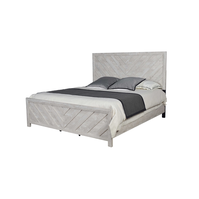 Denver King 4PC Modern Style Bedroom Set Made with Wood in Rustic Natural