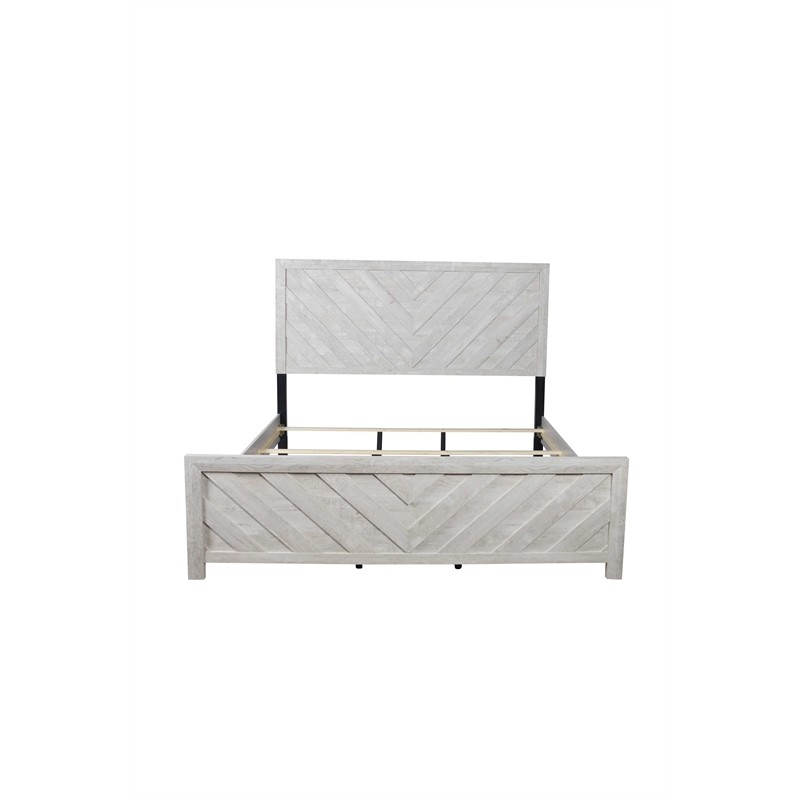 Denver King 4PC Modern Style Bedroom Set Made with Wood in Rustic Natural