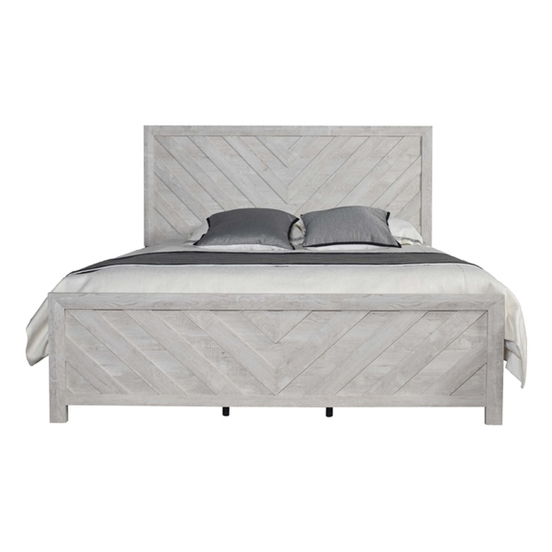 Denver King 4PC Modern Style Bedroom Set Made with Wood in Rustic Natural