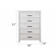 Denver Queen 5PC Modern Style Bedroom Set Made with Wood in Rustic Natural