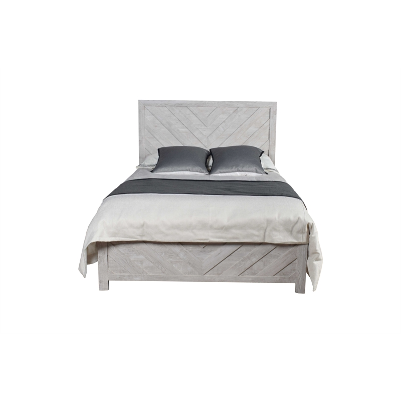 Denver Queen 5PC Modern Style Bedroom Set Made with Wood in Rustic Natural
