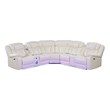 Challenger Modern Style Recliner Sectional Sofa made with Wood in Ice