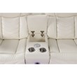 Challenger Modern Style Recliner Sectional Sofa made with Wood in Ice