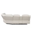 Challenger Modern Style Recliner Sectional Sofa made with Wood in Ice