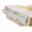 Obsession Contemporary Style 6-Drawer Dresser Made with Wood & Gold Finish