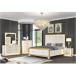 Obsession Contemporary Style Queen Tufted Bed Made with Wood in Gold Finish
