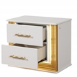 Obsession Contemporary Style 4PC Queen Bedroom Set Made with Wood in Gold Finish