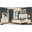 Obsession Contemporary Style 4PC Queen Bedroom Set Made with Wood in Gold Finish