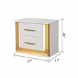 Obsession Contemporary Style 4PC Queen Bedroom Set Made with Wood in Gold Finish