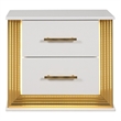 Obsession Contemporary Style 4PC Queen Bedroom Set Made with Wood in Gold Finish
