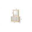 Obsession Contemporary Style Queen 5PC Bedroom Set Made with Wood in Gold Finish