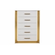 Obsession Contemporary Style King 5PC Bedroom Set Made with Wood in Gold Finish