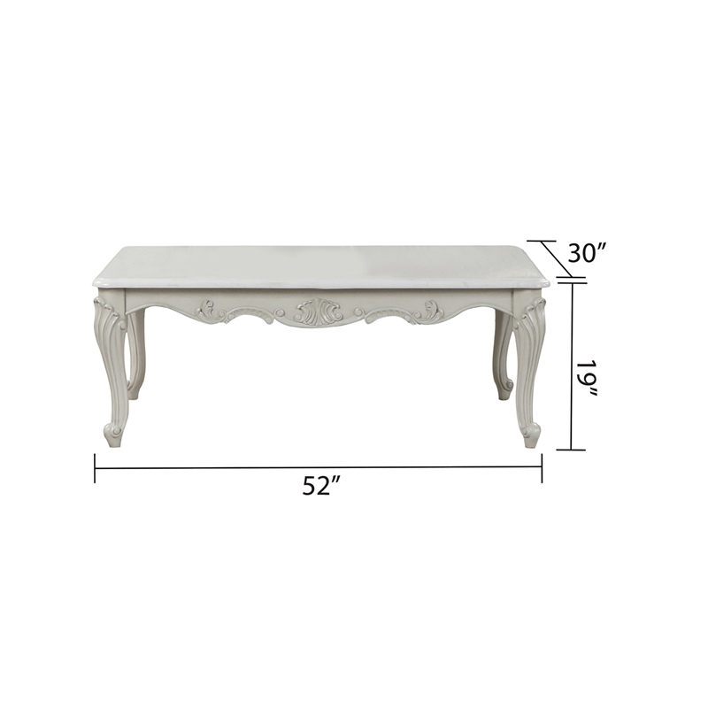 Tuscan Traditional & Contemporary Style Coffee Table made with Wood in Gray