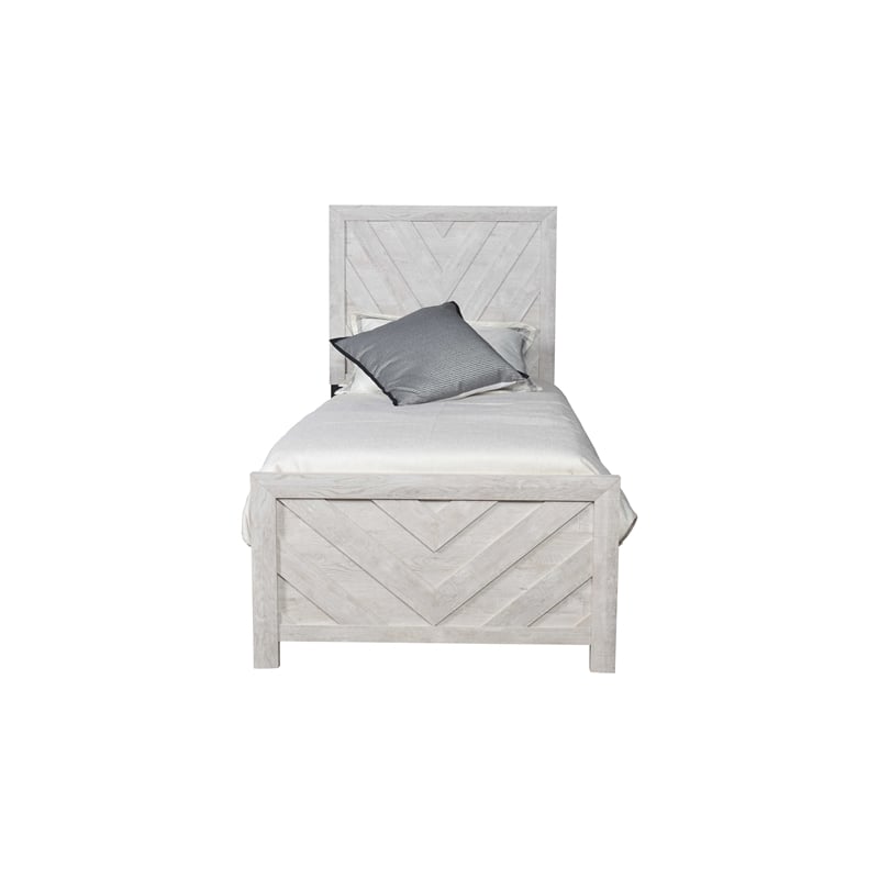 Denver Twin 5PC Modern Style Bedroom Set Made with Wood in Rustic Natural