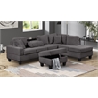 Cozy Modern Style Recliner Sectional Sofa Made With Wood in Gray