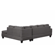 Cozy Modern Style Recliner Sectional Sofa Made With Wood in Gray