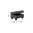 Cozy Modern Style Recliner Sectional Sofa Made With Wood in Gray