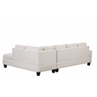 Cozy Modern Style Recliner Sectional Sofa Made With Wood in Cream