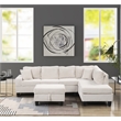 Cozy Modern Style Recliner Sectional Sofa Made With Wood in Cream