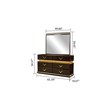 Dunhill Modern Style Mirror Made with Wood in Brown(NO DRESSER)
